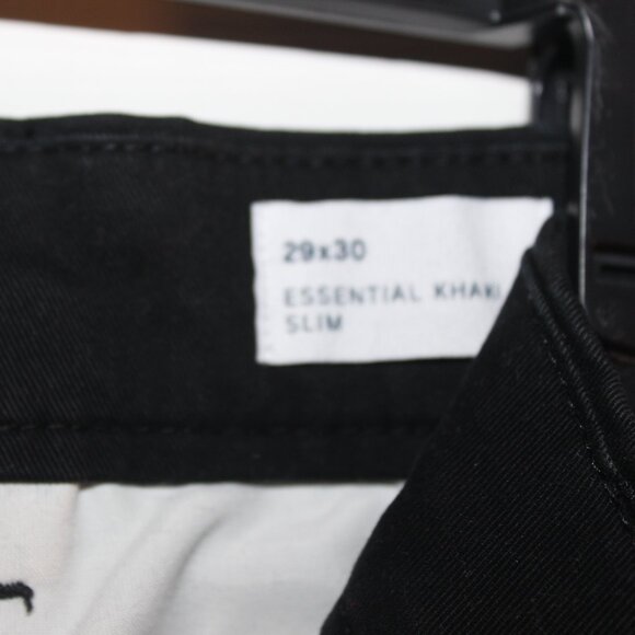 Gap Essential Slim Flex Skinny Stretch Black Pants | Men's Size 29 x 30 - Picture 3 of 7